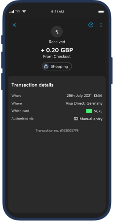 Get paid to your Visa card